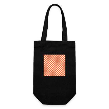 orange polka dot background dot pattern - Gift Bag for Bottles - black - Front
