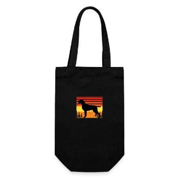 Cesky Fousek Dog Lover Silhouette Vintage Sunset - Sac à bouteille - noir - Devant