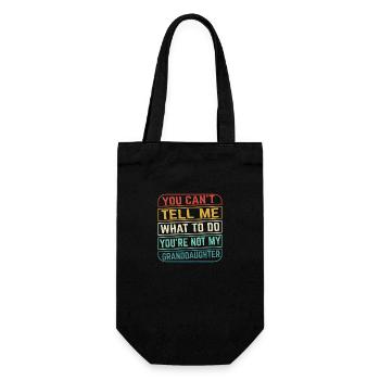 You cant tell me what do you ́re not my Granddaught - Gift Bag for Bottles - black - Front