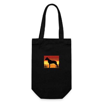 Argentino Dog Lover Silhouette Vintage Sunset - Gift Bag for Bottles - black - Front