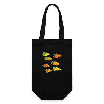 Poissons - Sac à bouteille - noir - Devant
