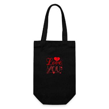 Je t'aime - Sac à bouteille - noir - Devant