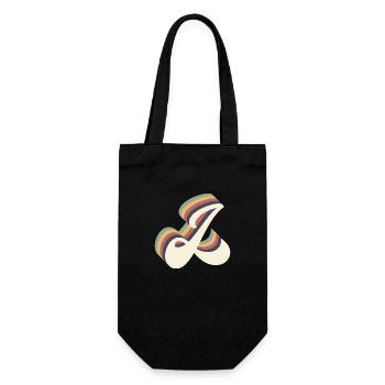 letter l - Gift Bag for Bottles - black - Front