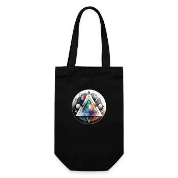 Triangle and mystical circle geometric and futuristic - Gift Bag for Bottles - black - Front