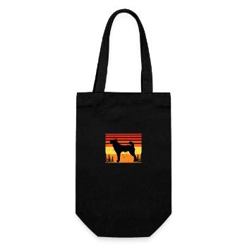 Karelian Bear Dog Lover Silhouette Vintage Sunset - Gift Bag for Bottles - black - Front