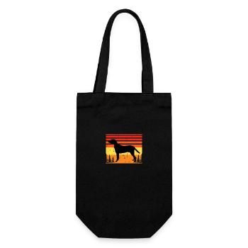 Hamiltonstovare Dog Love Silhouette Vintage Sunset - Gift Bag for Bottles - black - Front