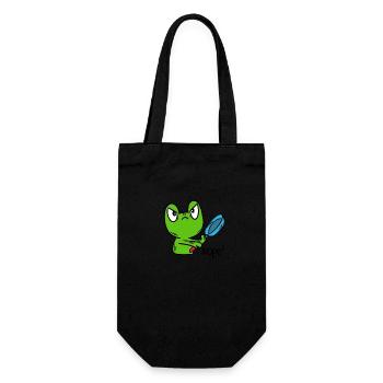 Drôle de grenouille, crapaud - Sac à bouteille - noir - Devant