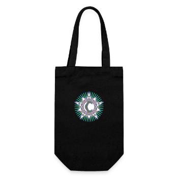 Étoiles avec la lettre C. Votre parole - votre pensée - Sac à bouteille - noir - Devant