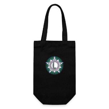 Étoiles avec la lettre L. Votre parole - votre pensée - Sac à bouteille - noir - Devant