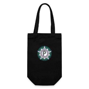 Étoiles avec la lettre P. Votre parole - votre pensée - Sac à bouteille - noir - Devant
