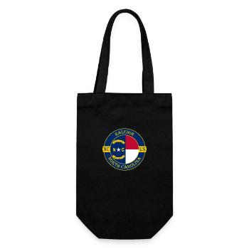 Raleigh North Carolina Flagge USA Souvenir Abzeichen - Geschenkbeutel für Flaschen - Schwarz - Vorne