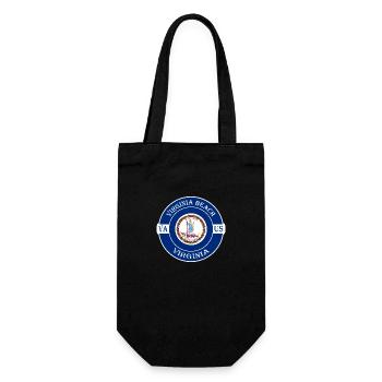 Virginia Beach Virginia Flag USA Souvenir Badge - Gift Bag for Bottles - black - Front