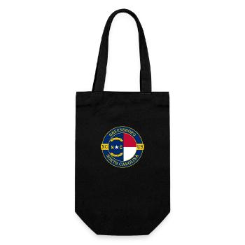 Greensboro North Carolina Flag USA Travel Souvenir - Gift Bag for Bottles - black - Front