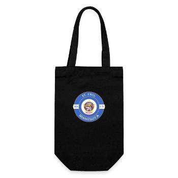 St. Paul Minnesota Flag USA Travel Souvenir Badge - Sac à bouteille - noir - Devant