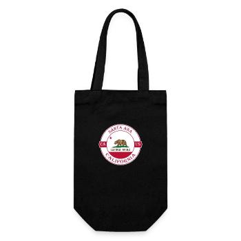 Santa Ana California Flagge USA Souvenir Abzeichen - Geschenkbeutel für Flaschen - Schwarz - Vorne