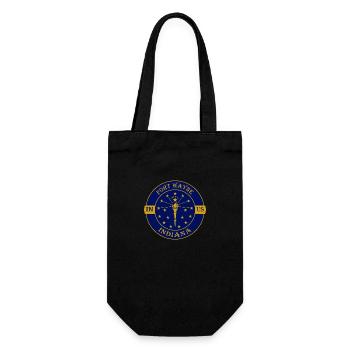 Fort Wayne Indiana Flag USA Travel Souvenir Badge - Sac à bouteille - noir - Devant
