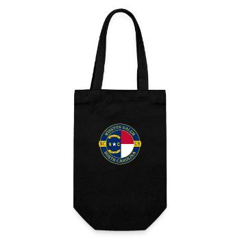 Winston Salem North Carolina Flag USA Souvenir - Gift Bag for Bottles - black - Front