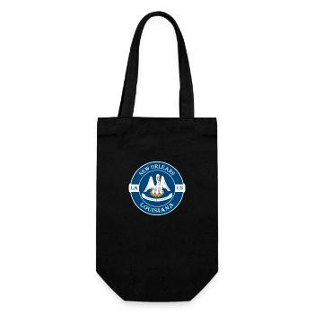 New Orleans Louisiana Flagge USA Souvenir Abzeichen - Geschenkbeutel für Flaschen - Schwarz - Vorne