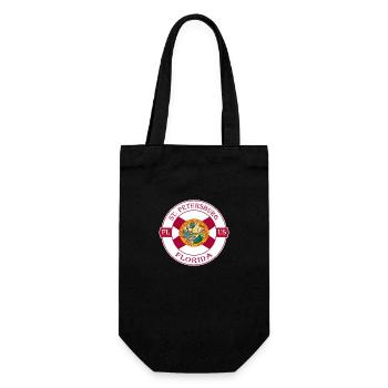 St. Petersburg Florida Flag USA Souvenir Badge - Gift Bag for Bottles - black - Front