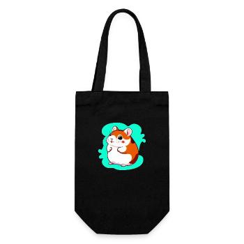 Cute Cartoon Hamster Love Pet 13 - Gift Bag for Bottles - black - Front