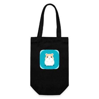 Cute Cartoon Hamster Love Pet 2 - Gift Bag for Bottles - black - Front