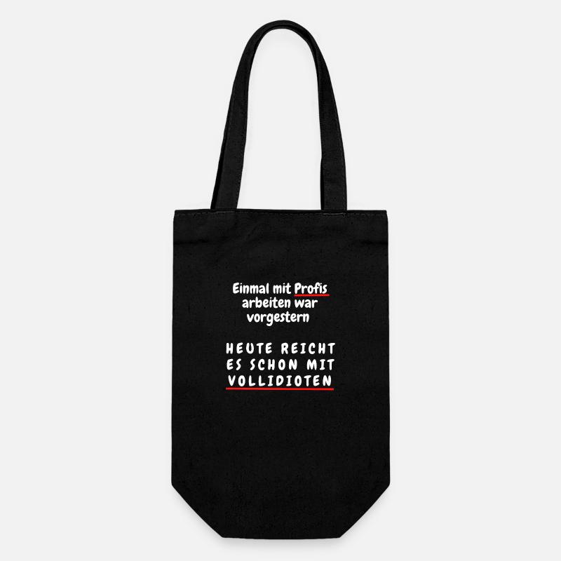 Einmal mit Profis arbeiten war vorgestern - Geschenkbeutel für Flaschen - Schwarz