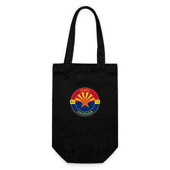 Tempe Arizona Flagge USA Reise Souvenir Abzeichen - Geschenkbeutel für Flaschen - Schwarz - Vorne