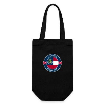 Columbus Georgia Flag USA Travel Souvenir Badge - Sac à bouteille - noir - Devant