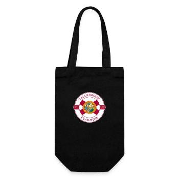 Tallahassee Florida Flagge USA Reise Souvenir Abzeichen - Geschenkbeutel für Flaschen - Schwarz - Vorne