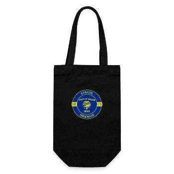 Eugene Oregon Flag USA Travel Souvenir Badge - Gift Bag for Bottles - black - Front