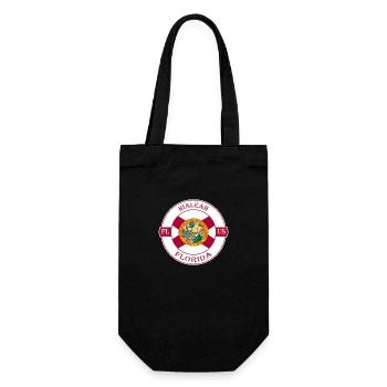 Hialeah Florida Flag USA Travel Souvenir Badge - Gift Bag for Bottles - black - Front