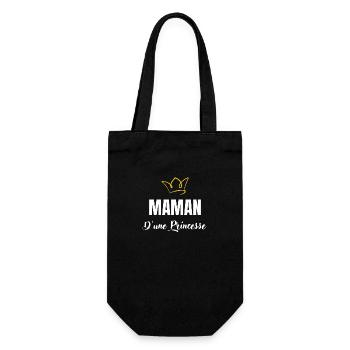 maman d'une princesse - Sac à bouteille - noir - Devant