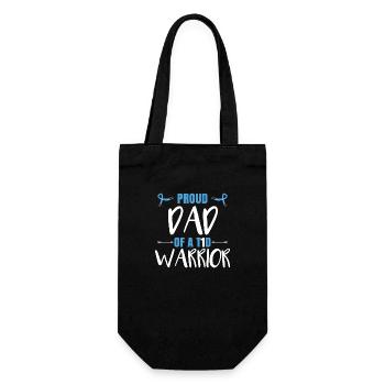 Proud Dad Of A T1D Warrior - Gift Bag for Bottles - black - Front