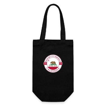 Rancho Cucamonga California Flag USA Souvenir - Gift Bag for Bottles - black - Front
