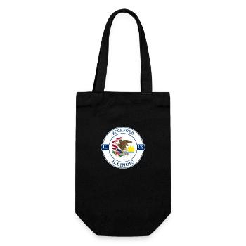 Rockford Illinois Flag USA Travel Souvenir Badge - Sac à bouteille - noir - Devant