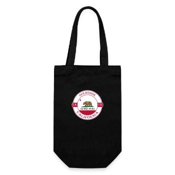 Oceanside California Flagge USA Souvenir Abzeichen - Geschenkbeutel für Flaschen - Schwarz - Vorne