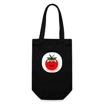Tomato Comic Tomato Sweet Cartoon 18 - Gift Bag for Bottles - black - Front