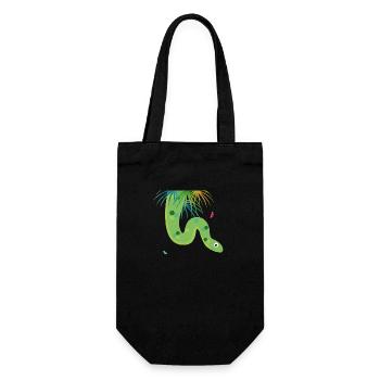Snake - Gift Bag for Bottles - black - Front