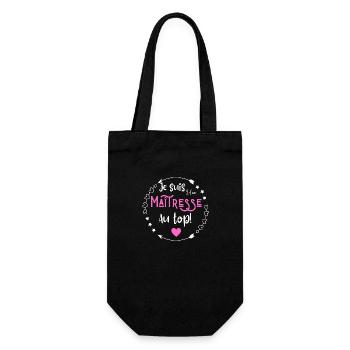 Je suis une maîtresse au top - Sac à bouteille - noir - Devant