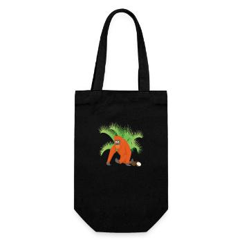 Orangutan - Gift Bag for Bottles - black - Front