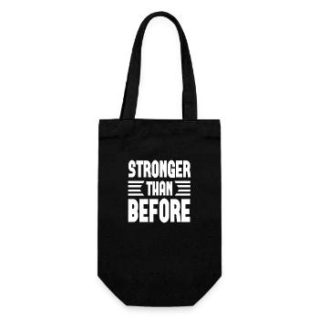 Stronger Than Before - Gift Bag for Bottles - black - Front