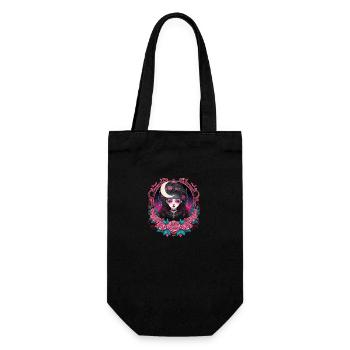 Viktorianische Gothic-Dame - Geschenkbeutel für Flaschen - Schwarz - Vorne