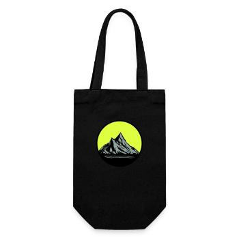 Mountains - Geschenkbeutel für Flaschen - Schwarz - Vorne