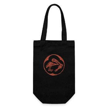 Héron cendré - Sac à bouteille - noir - Devant