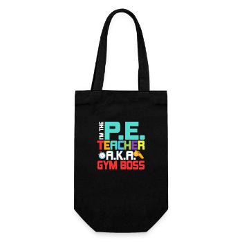 I'm The P.E. Teacher A.K.A. Gym Boss Physical Educ - Gift Bag for Bottles - black - Front