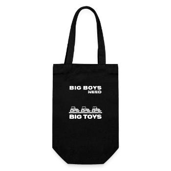 Tractor tractor driver tractor "big toys" - Gift Bag for Bottles - black - Front