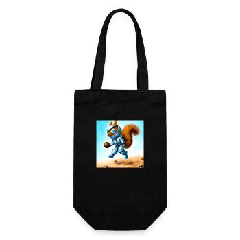 Space Squirrel - Walk Me to the Moon 06 - Geschenkbeutel für Flaschen - Schwarz - Vorne