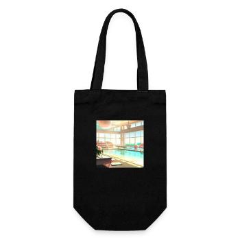 Ein sonnendurchfluteter Lounge-Bereich digital art - Geschenkbeutel für Flaschen - Schwarz - Vorne