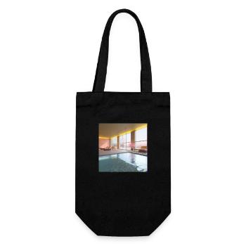 Ein sonnendurchfluteter Lounge-Bereich art 2 - Geschenkbeutel für Flaschen - Schwarz - Vorne
