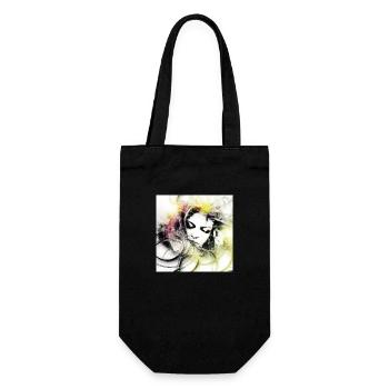 Art numérique mystique fantôme blanc - Sac à bouteille - noir - Devant